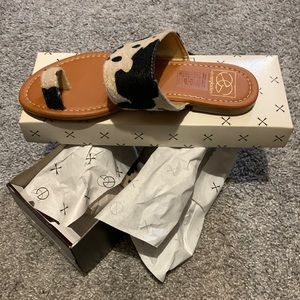 Cowhide sandals